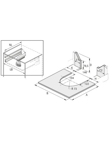 Bild Metallumrandung für Siphonausschnitt - rund, anthrazit - Hettich-3