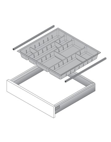 Bild ArciTech Randprofil, 500 mm, Chrom Optik - Hettich-1