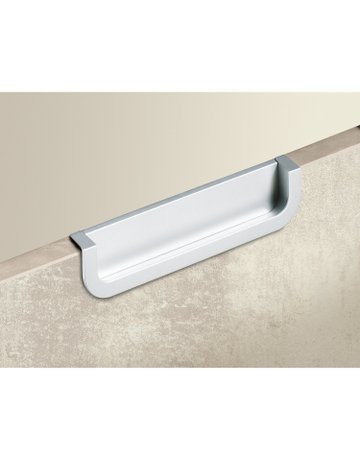 Bild MB-Muschelgriff,eck., B 19 x L 170mm Athena 9065427,z.Einfräs.,aluminiumoptik - Hettich-2