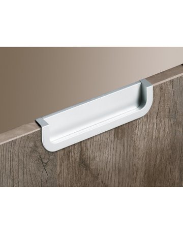Bild MB-Muschelgriff,eck., B 19 x L 170mm Athena 9065427,z.Einfräs.,aluminiumoptik - Hettich-3