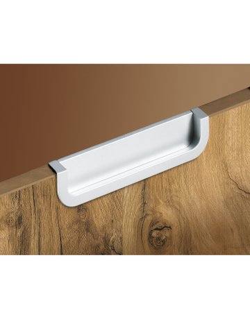 Bild MB-Muschelgriff,eck., B 19 x L 170mm Athena 9065427,z.Einfräs.,aluminiumoptik - Hettich-5