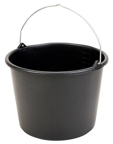 Bild Baueimer 12L schwarz Knopfbügel, L-Skala-0