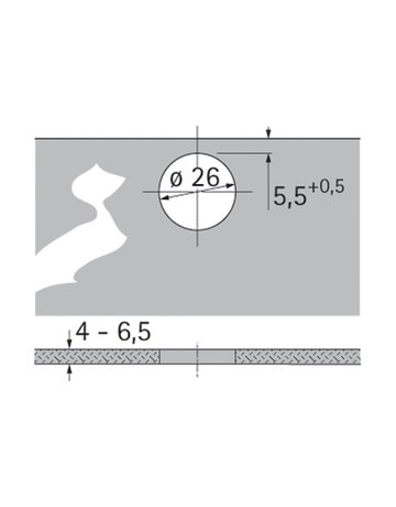 Bild Möbel-Topfscharnier,95°,Kröpf.16mm Intermat 9904,72968,einlieg.,vernickelt - Hettich-1