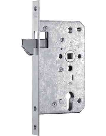 Bild Schiebetürschloss schwer 1004-PZW/55 Hakenfalle, 9 mm, mit S 40 24K Niro - BMH-0