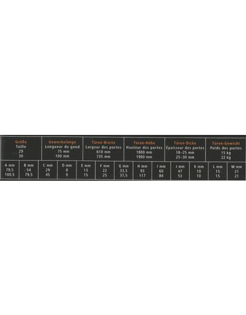 Bild Pendeltürband Stahl verzinkt Nr.126b Tst. 18-25 mm Gewerbelänge 75 mm Gr. 29 - Fridavo-1