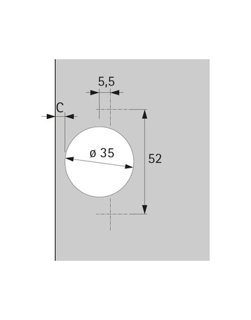 Bild Möbel-Topfscharnier,100° Veosys,9325749,vorlieg.,ER - Hettich-2