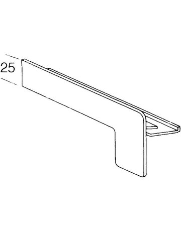Bild Bank Abschluss 130 mm C 33 Sichtbeton (A 150) links-2