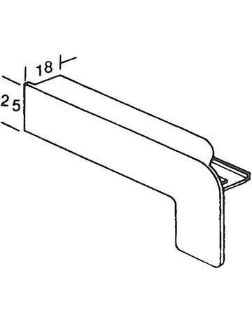Bild Bank Abschluss 210 mm LM blank Putz 18 mm rechts-2