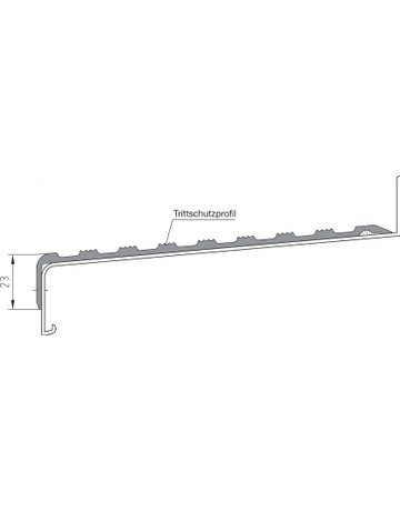 Bild Trittschutzprofil TSP 15 LM-blank Lg. 6000 mm - Bug-1
