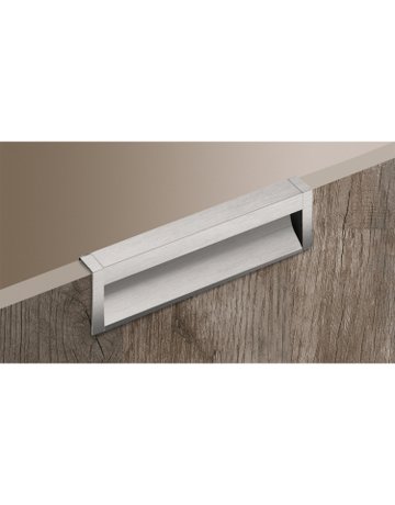 Bild Möbel- Griffleiste, mit Harpunensteg, Capris 9149296, Länge 1.200mm, Aluminium edelstahloptik eloxiert - Hettich-3