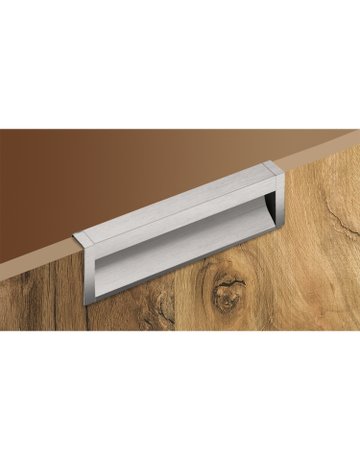 Bild Möbel- Griffleiste, mit Harpunensteg, Capris 9149296, Länge 1.200mm, Aluminium edelstahloptik eloxiert - Hettich-5