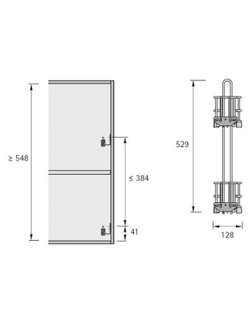 Bild Innenauszug 90° Cargo IQ plus, Cargo IQ Plus 90°, verchromt - Hettich-2