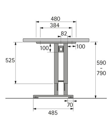 Bild C-Verkettungsfuß mit Höhenverstellung - Hettich-1