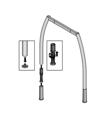 Bild 2-Fuß Höhenverstellung stufenlos 745 - 865 mm - Hettich-1