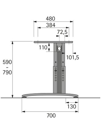 Bild C-Grundfuß mit Höhenverstellung - Hettich-1