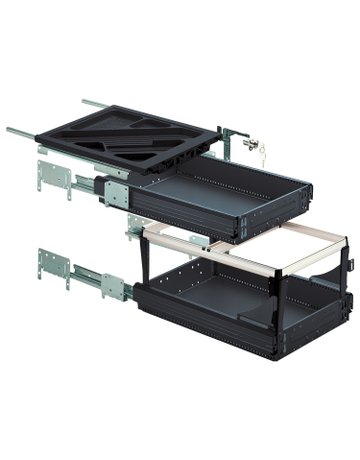 Bild Container-Set mit Voll- und Überauszügen, 392, schwarz - Hettich-0