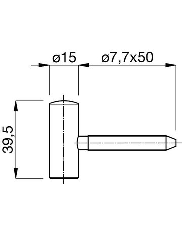 Bild Prima Band 2-teilig für Holzzarge schwarz matt PR215-FT-GB-SM (Flügel) - Anuba-2