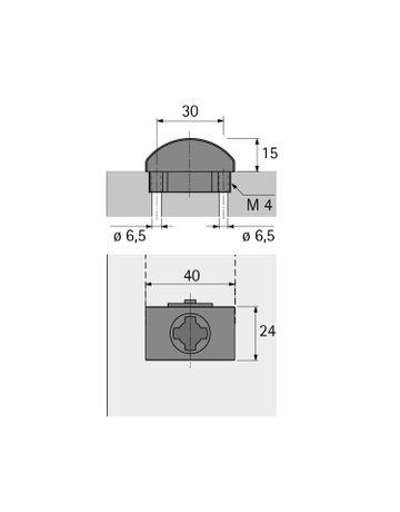 Bild Schlosselement Insert, Rechts, vernickelt, matt - Hettich-1