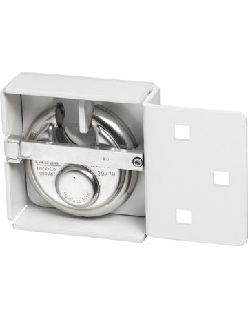 Bild Tür- Überfalle Set, mit Diskus-Schloss, Diskus Integral, DI141 + DI142 + 23/70, Metall korrosionsgeschützt - ABUS-1