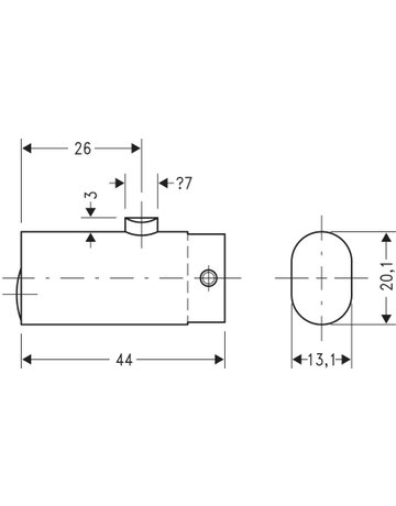Bild Druck-Zylinderschloss 20,1 mm/ 2 Sch gleichschließend 318-01-1 - DOM-1