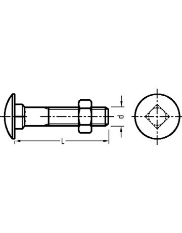 Bild Schlossschraube DIN 603 galv.verzinkt M 6 x 45-1