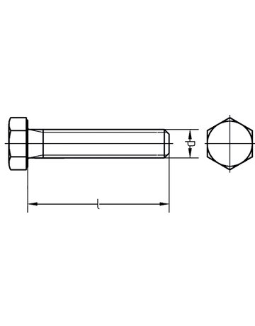 Bild Stellschraube DIN 933-8.8 galv.verzinkt M 6 x 35-1