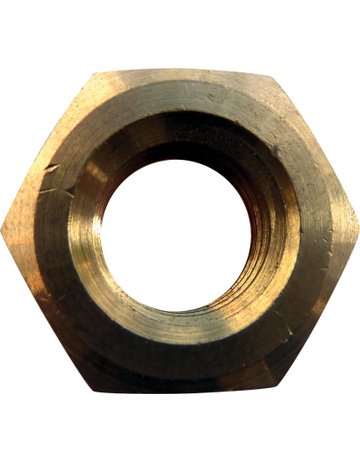 Bild Sechskant-Mutter Messing blank M 6 DIN 934-8-0