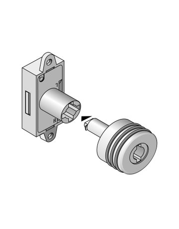 Bild Zylinderdrehgriff Typ 471 N, rechts - Hettich-1