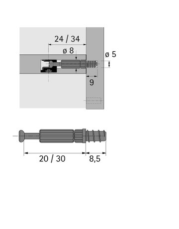 Bild Einschraubdübel Twister DU 319 T, 20 mm, grün - Hettich-1