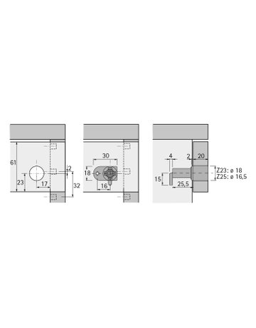 Bild Hebelzyl. Prestige 2000 74879 ger.,vs., Schließrichtung ls/rs,vernickelt - Hettich-1