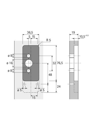 Bild Einlassgriff Insert, vernickelt, matt - Hettich-3