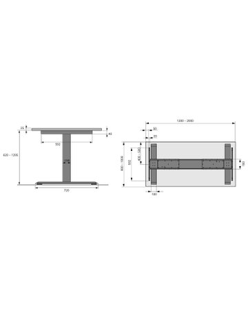 Bild LegaDrive Systems Tischgestell-Set Basic, weiß - Hettich-1