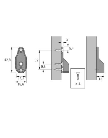 Bild Schrankrohrlager Aluminium Optik lackiert - Hettich-1