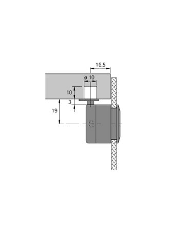 Bild Zylinderglastürschloss Typ 320, Aluminium Optik - Hettich-2