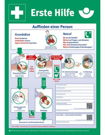 Bild Hinweisschild Kunststoff B400xH560 mm Anleitung Erste Hilfe - Safety Marking-0