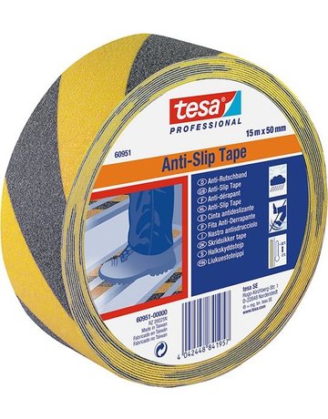 Bild tesa Anti-Rutsch 15m x 50mm, schwarz/gelb-0