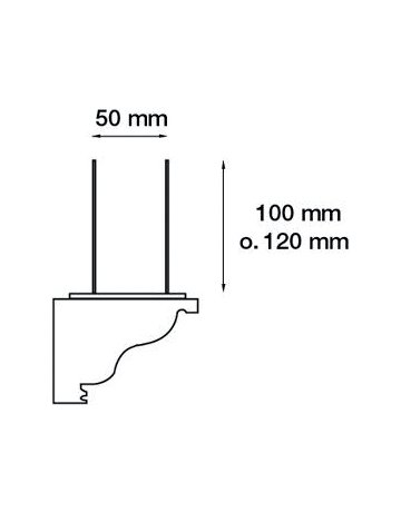 Bild TAUBENABWEHR E2 120 MM HOCH SCHUTZBREITE 6-10 CM L=33 CM - Erax-1