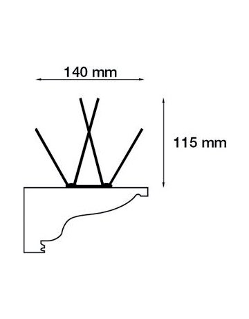 Bild TAUBENABWEHR E4 85/115 MM HOCH SCHUTZBREITE 14-18 CM L=33 CM - Erax-1