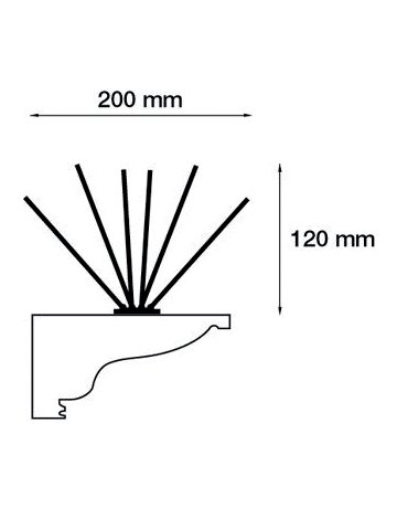Bild TAUBENABWEHR E6 100/120 MM HOCH SCHUTZBREITE 20-25 CM L=33 CM - Erax-1