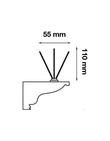 Bild TAUBENABWEHR ULTRA1 110 MM HOCH SCHUTZBREITE 5-10,5 CM L=31 CM - Erax-1
