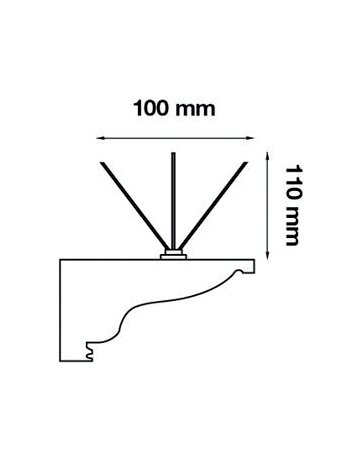 Bild TAUBENABWEHR ULTRA2 110 MM HOCH SCHUTZBREITE 9,5-15 CM L=31 CM - Erax-1