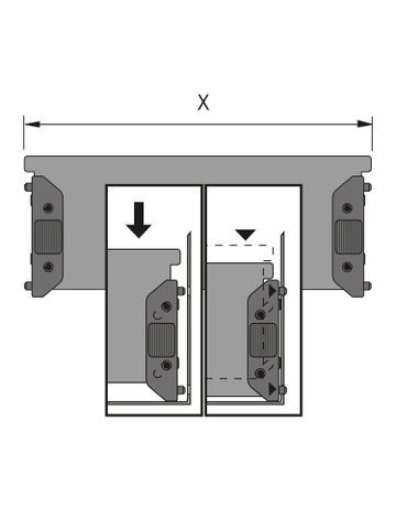 Bild Fachteiler, 220 mm, Aluminium optik - Hettich-1