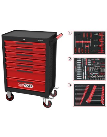 Bild Werkstattwagen ECOline bestück 215-tlg. - KS TOOLS-1