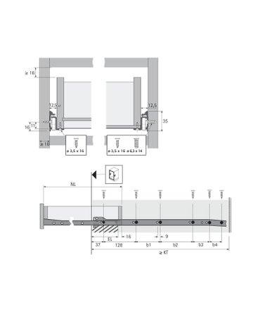 Bild Rollenführung FR 402, 350, weiß - Hettich-2
