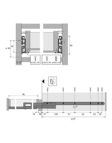 Bild Rollenführung FR 6142, 700, weiß - Hettich-2