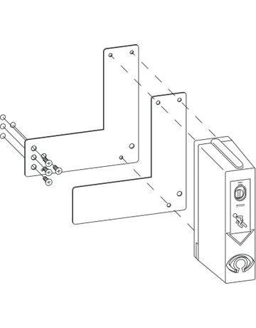Bild Montageplatte für EH-Türwächter® an Glasrahmentüren RAL 6029 - GfS-1