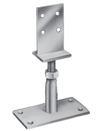 Bild Stützenfuß Typ T 01 H auf Beton 80 X 130 mm höhenverstellbar - GH-0