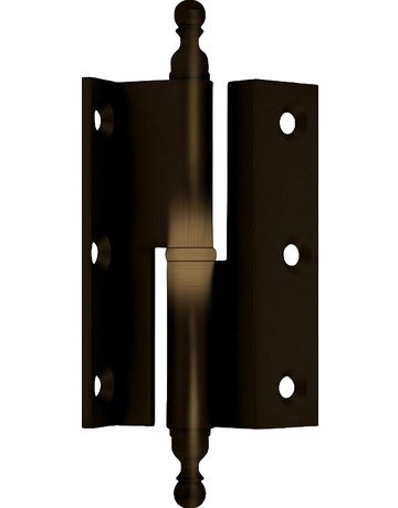 Bild Möbel- Stilband, 212, 31076, links, Länge 80mm, überfälzt (Kröpfung D 7,5), Messing braun antik - Hettich-0