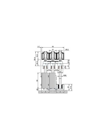 Bild MK-L 80 G131 Schiebegrt. EV1 eloxiert 3-flg. b.80 kg Glas 4000mm - HELM-2