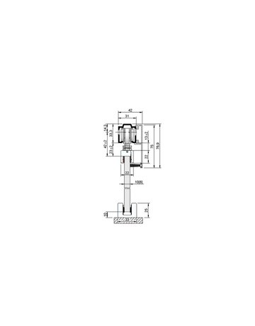 Bild MK-L 80 G152 Schiebegrt. EV1 eloxiert 1-flg. b.80 kg Glas 2500mm - HELM-2